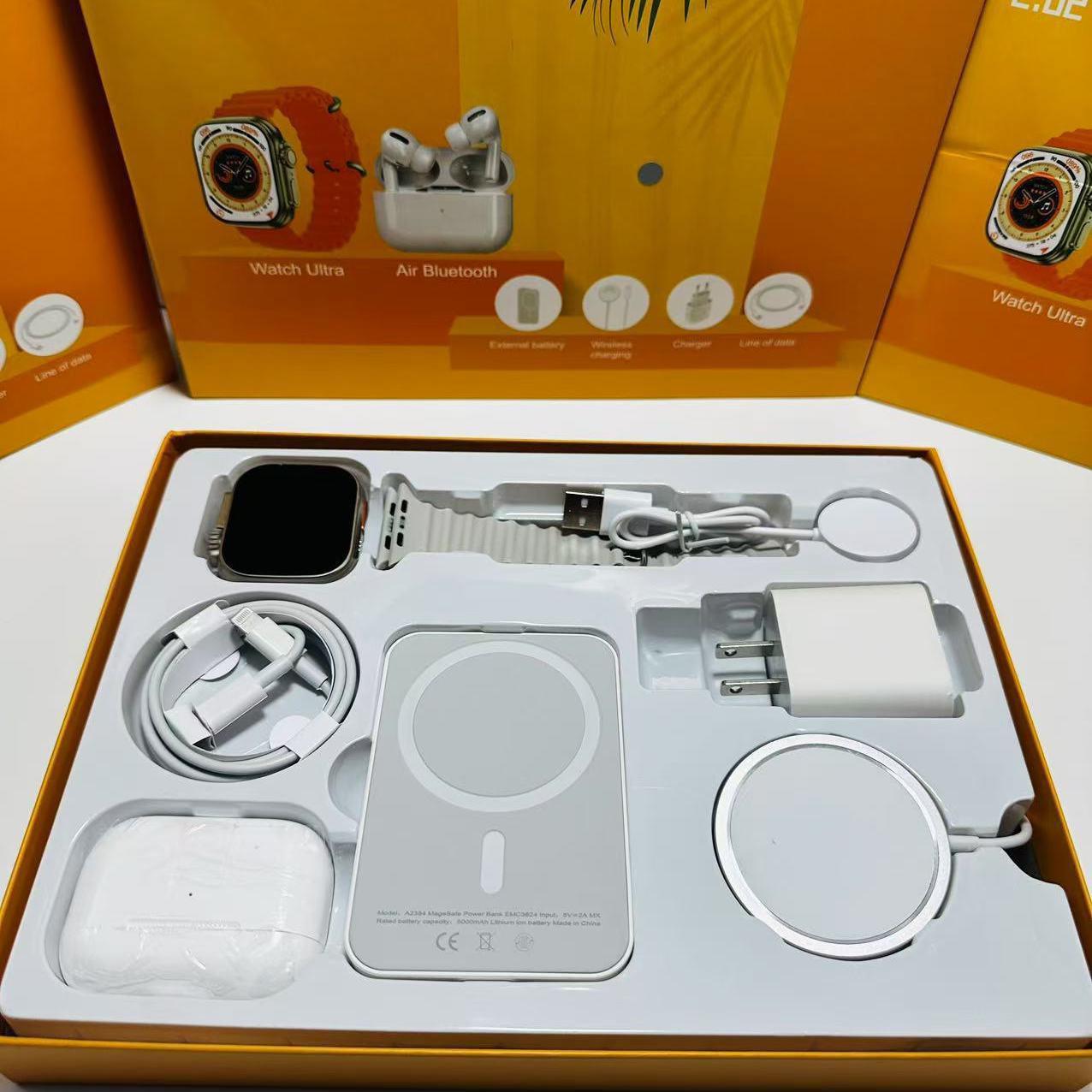 Smart Watch Ultra & Wireless Earphones Combo Set