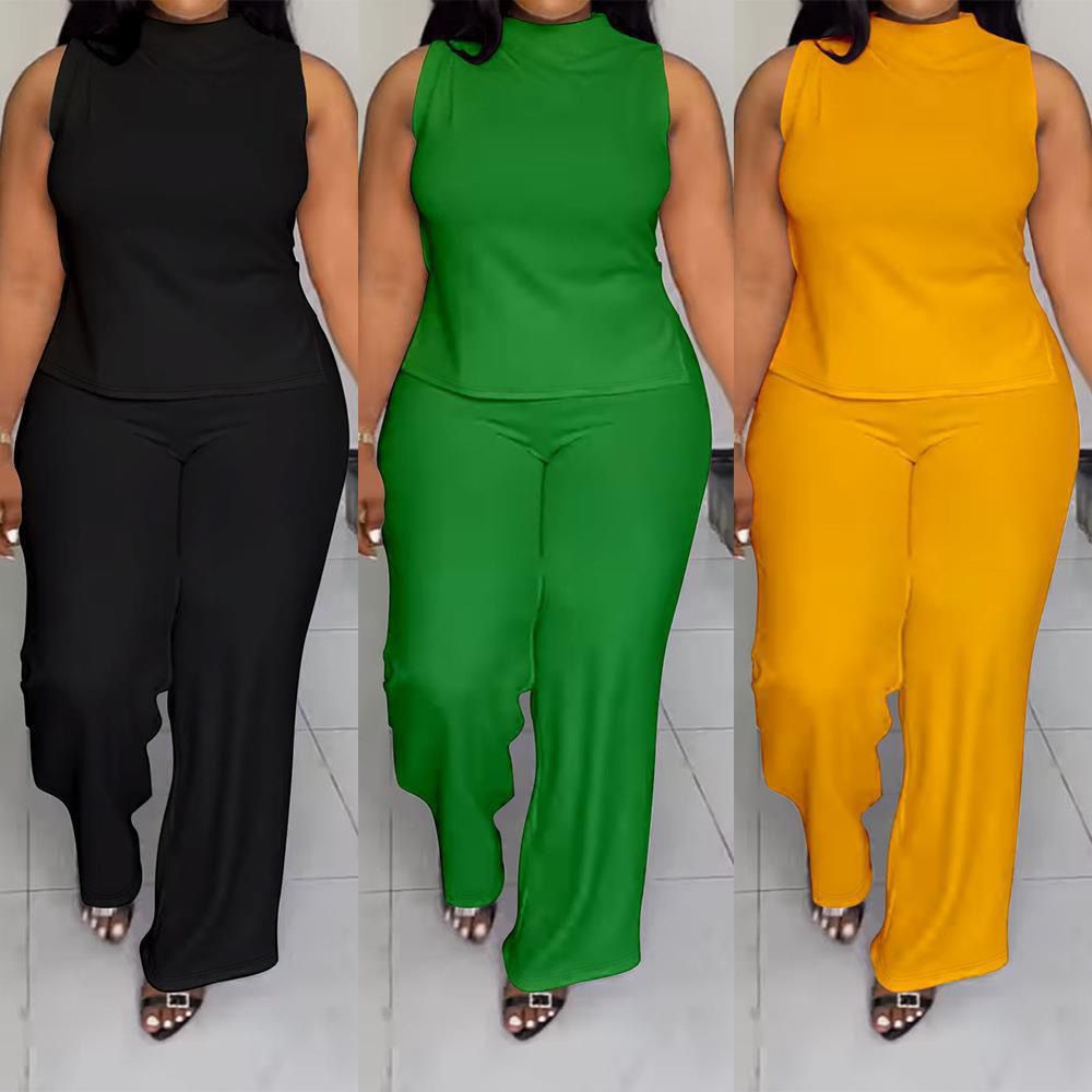 Women Sleeveless Two-Piece Outfit Set